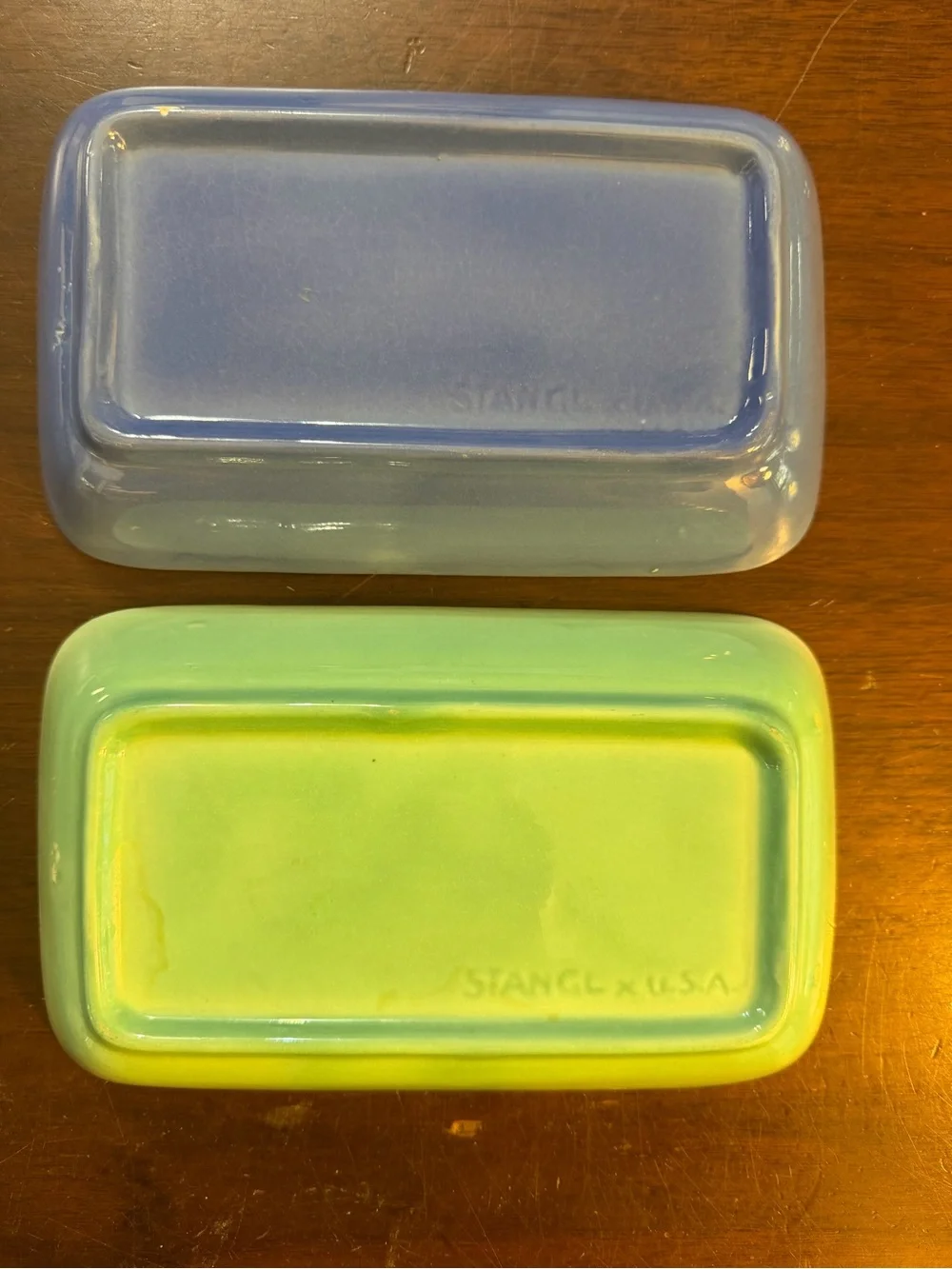 Vintage 1950’s Stangl Pottery Rectangular Dishes set of 2 for appetizers/butter